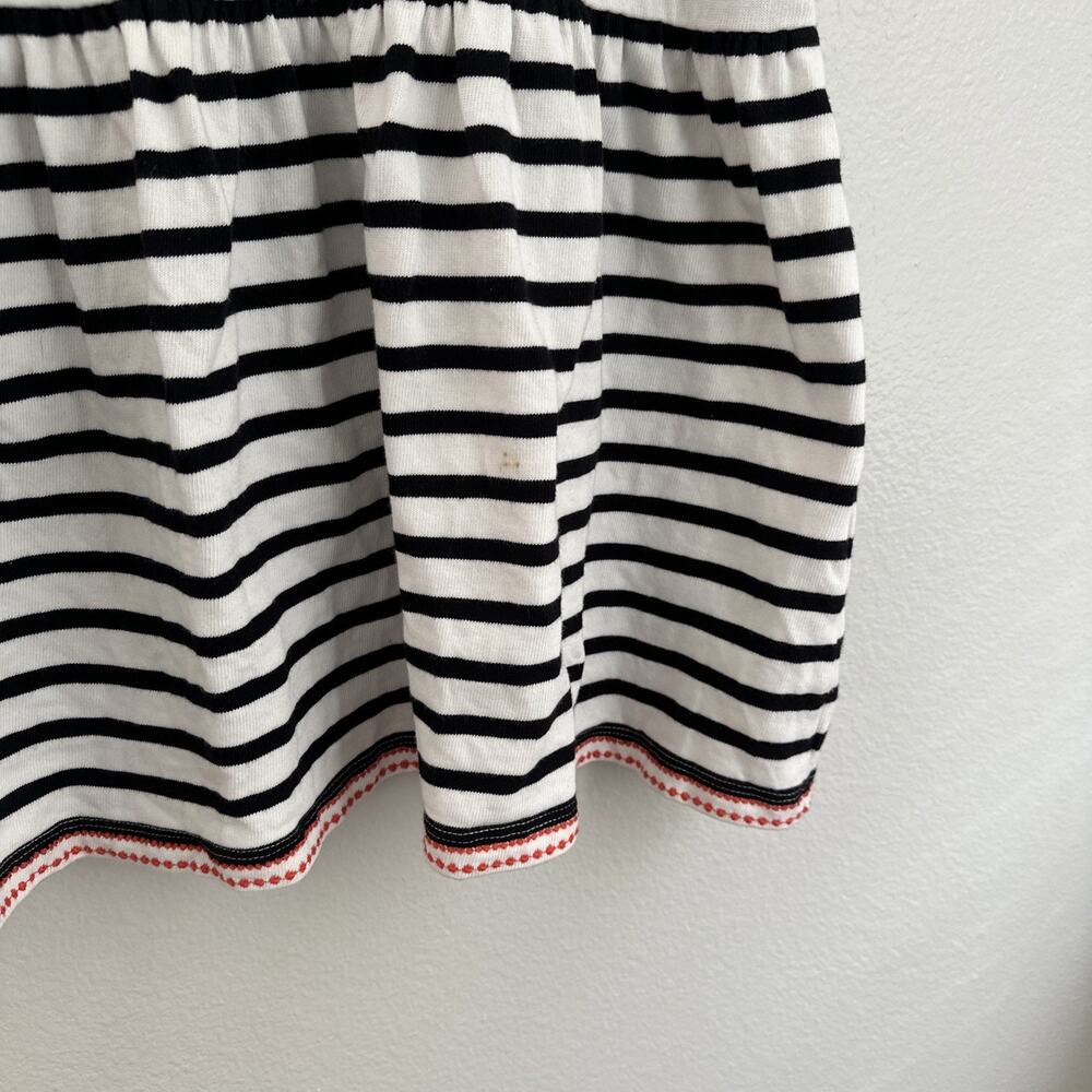 Kate Spade Broome Street Black And White Striped Embroidered Mini Dress Size S - Picture 13 of 13